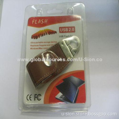 Latest design leather USB, free logo for wholesale price